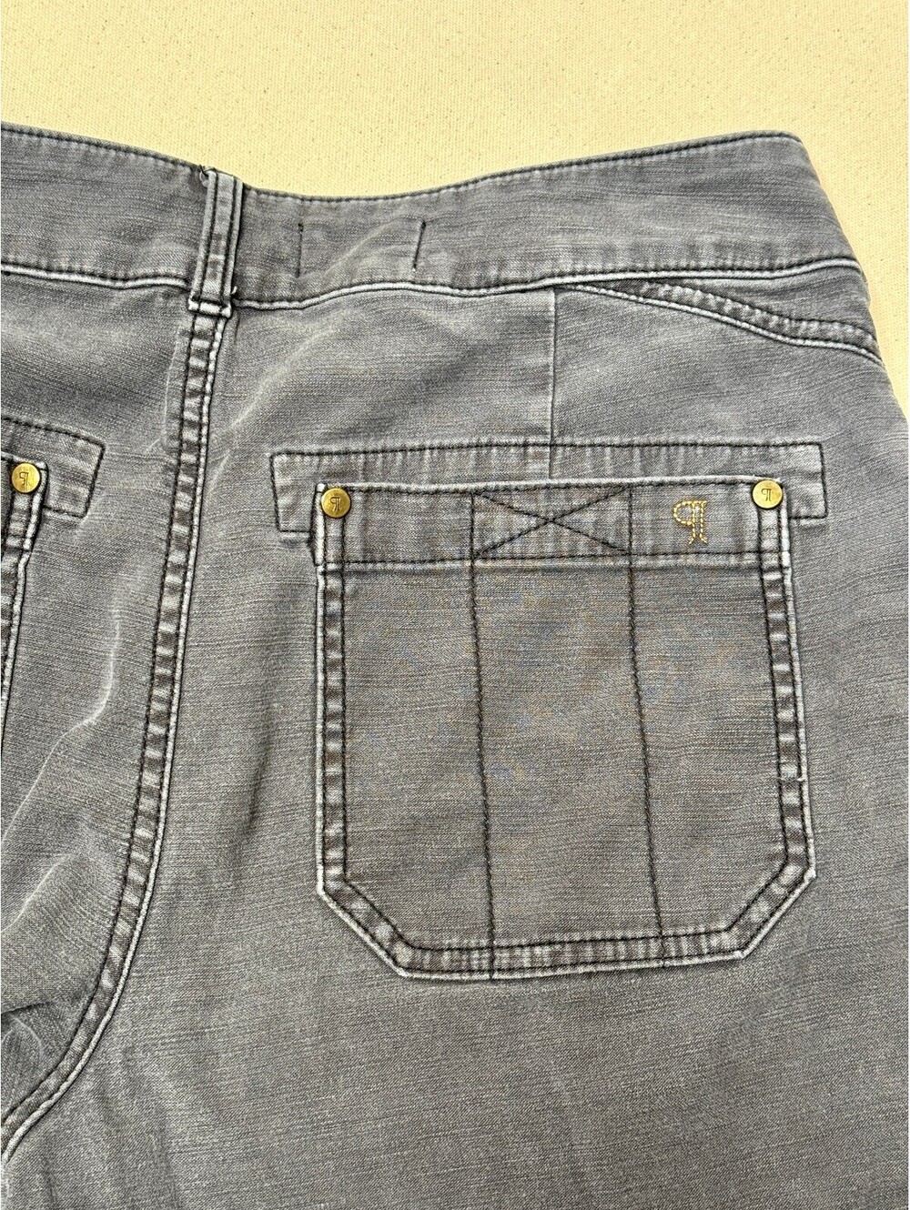 Pilcro Anthropologie Utility Pants 30 Gray High Rise Straight Leg Patch Pocket - Picture 4 of 7